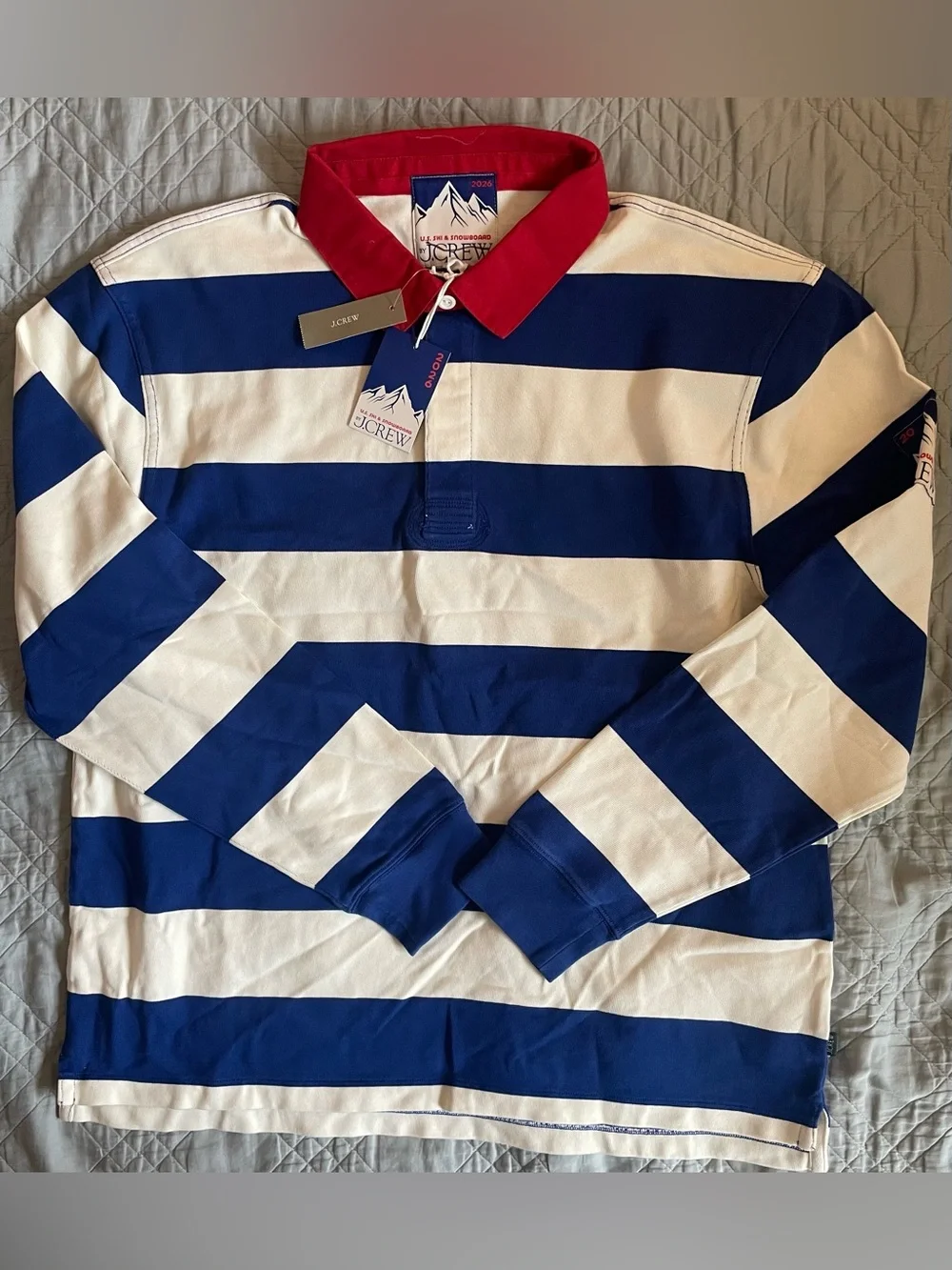 J. CREW U.S. Ski & Snowboard by J.Crew rugby shirt in stripe Size L $128 CQ461